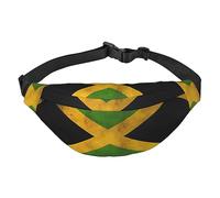 Sac banane en polyester imperméable avec ceinture réglable - Sac à bandoulière polyvalent pour homme et femme, Ancien drapeau jamaïcain, Taille unique