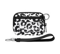 Sac banane en polyester imperméable pour sports de plein air course à pied avec plusieurs poches d'organisation et pochette de sport multicolore, Leop noir et blanc, Taille unique