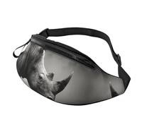 Sac banane en polyester imprimé Afrique du Sud pour homme et femme, sac banane pour voyage, marche, sport avec sangle réglable, Noir , Taille unique