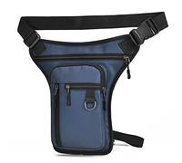 Sac banane en polyester pour moto, sac banane avec serrage réglable | Sac banane confortable à coque rigide imperméable pour portefeuille, clés, bouilloire, gants imperméables, bleu, Refer to