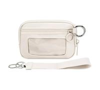 Sac banane en polyester pour sports de plein air course à pied avec plusieurs poches et option multicolore, motif à carreaux unisexe, Blanc abeille, Taille unique