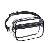 Sac banane en PVC transparent - Portable - Sac de rangement quotidien - Bandoulière réglable - Taille basse - Leggings pour femme, claire, Taille unique