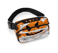 Sac banane en tissu sergé durable, sac banane réglable pour homme et femme, sac banane de sport résistant à l'eau avec plusieurs poches pour la course à pied, la randonnée, les voyages (police de tête