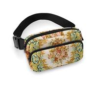 Sac banane en tissu sergé durable, sac banane réglable pour homme et femme, sac banane de sport résistant à l'eau avec plusieurs poches pour la course, la randonnée, les voyages (répétition, totem