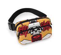 Sac banane en tissu sergé durable, sac banane réglable pour homme et femme, sac banane de sport résistant à l'eau avec plusieurs poches pour la course à pied, la randonnée, les voyages (police de tête