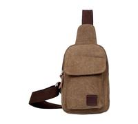 Sac banane en toile pour homme, sac coréen pour homme, petit sac à dos, sac à bandoulière multifonctionnel, sac à bandoulière, sac fourre-tout extra large pour femme, café, Taille unique, Sacs à dos