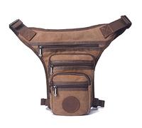 Sac banane en toile pour la randonnée, la randonnée, le vélo, l'équitation, le vélo, les voyages, la pêche, le camping, les cuisses, les poches décontractées, kaki, Sac de randonnée en toile