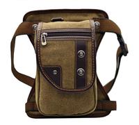 Sac banane en toile pour moto, cyclisme, voyage, extérieur, chasse, randonnée, escalade, marron, Cyclisme, plein air