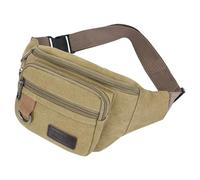 Sac Banane en Toile, Sac Banane de capacité avec Plusieurs Compartiments, résistant à l'usure pour Le Camping, la randonnée et Les Voyages
