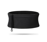 Sac banane en tricot respirant dissimulé pour course à pied, sac de taille hautement extensible et respirant pour la randonnée des chiens, Noir M