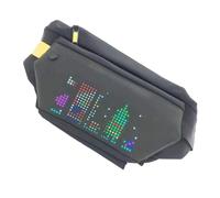 Sac banane ergonomique étanche avec affichage LED, poches cachées pour téléphone, voyage, sac pratique en polyester PU LED pour l'extérieur