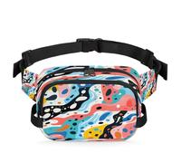 Sac Banane étanche à Vagues colorées et torsadées, Sac à bandoulière pour Femmes et Hommes, Cadeaux de Vacances