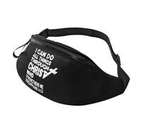 Sac banane étanche avec inscription « I Can Do All Things Through Christ-Jesus », Noir , Taille unique, Sacs banane