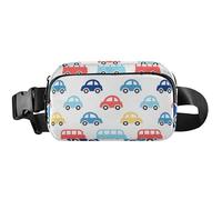 Sac banane étanche avec motif Cars pour femme - Motif voitures blanches (2) - 20,3 x 13,5 x 5,8 cm - Motif voitures mignonnes blanches (2) - 20,3 x 13,5 x 5,8 cm, Cute Cars Blanc (2), 8 x 5.3 x 2.3
