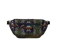 Sac banane étanche avec sangle réglable - Motif araignées tropicales - Sans rebond - Pour la salle de sport