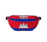 Sac banane étanche avec sangle réglable Motif drapeau du Cambodge