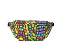 Sac banane étanche avec sangle réglable pour la course à pied, sac banane avec boules colorées
