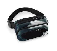 Sac banane étanche pour femme et homme - Motif lapins amusants, gris souris, 20x13cm, Art Déco