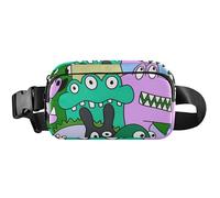 Sac banane étanche pour femme Motif monstres mignons colorés 20,3 x 13,5 x 5,8 cm, Monstres mignons colorés, 8 x 5.3 x 2.3 inch, Drôle et mignon