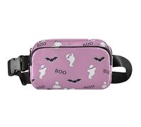 Sac banane étanche pour femme - Pochette de ceinture - Motif fantômes roses - 20,3 x 13,5 x 5,8 cm - Motif fantômes roses 2 - 20,3 x 13,5 x 5,8 cm, Cute Ghosts Pink 2, 8 x 5.3 x 2.3 inch, Drôle et