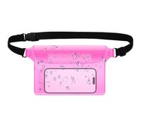 Sac banane étanche, sac banane portable, 27 x 22,9 cm, protection pour téléphone portable, passeport, pochette sèche pour bateau, natation, plongée avec tuba, kayak, plage, piscine, voyage, rose