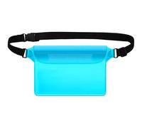 Sac banane étanche, sac banane portable, 27 x 22,9 cm, protection pour téléphone portable, passeport, pochette sèche pour bateau, natation, plongée avec tuba, kayak, plage, piscine, voyage, bleu