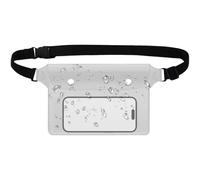 Sac banane étanche, sac banane portable, 27 x 22,9 cm, protection pour téléphone portable, passeport, pochette sèche pour bateau, natation, plongée avec tuba, kayak, plage, piscine, voyage, blanc