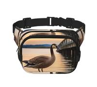 Sac banane ethnique tribal africain pour homme et femme - Sac banane double réglable pour voyage, sport et quotidien, Wild Goose By The Bridge, Taille unique