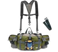 Sac Banane Fanny Pack, Sac Banane avec Deux Porte-Bouteilles d'eau, Fanny de randonnée, à Dos Lombaire pour la Course à Pied, la Marche du Chien, Le Voyage, Le Cyclisme |