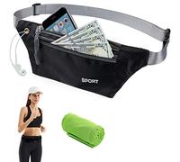 Sac Banane Femme Homme Enfant Sport Ceinture de Course Etanche Sacoche Pochette Running Belt Réglable pour Argent Passeport Billets Téléphone Portable, Convient pour Escalade, Vélo, Voyage, Jogging