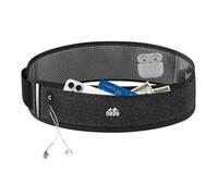 Sac banane fin, sac banane, pochette de course à pied, sac banane pour entraînement, jogging, support de téléphone, accessoires de course à pied, noir, Waist: 80-110cm, Sans bouteille d'eau