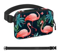Sac banane flamant rose pour homme et femme - Sac banane de randonnée - Ceinture de jogging avec sangle réglable pour la course à pied, la marche, les voyages, Multicolore 20., 1.5x9.0x5.9in/4x23x15cm