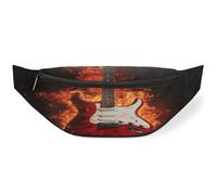 Sac banane flammes pour guitare électrique pour femmes, hommes, enfants, filles, garçons, sacs banane, sac banane pour voyage, sport, course à pied, couleur, M, Organiseur de sac