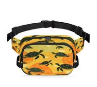 Sac Banane Flying Green Turtle, Sac Banane étanche, Sacs à bandoulière pour Femmes et Hommes, Cadeaux de Vacances