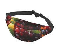 Sac banane Fresh Lemon pour femme et homme - Sac banane imperméable avec ceinture réglable - Sac à bandoulière décontracté - Sac banane de voyage pour le sport, la course à pied, le cyclisme, Fruits