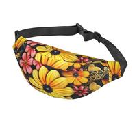 Sac banane Fresh Lemon pour femme et homme - Sac banane imperméable avec ceinture réglable - Sac à bandoulière décontracté - Sac banane de voyage pour le sport, la course à pied, le cyclisme, Motif