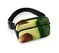 Sac banane, fruits coupés en moitié sac de taille imprimé, sac de taille universel, sac de taille portable, sac de taille durable, sac de taille épais, coupe de fruits en deux, 20 x 13 cm, moderne,