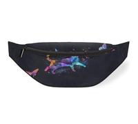 Sac banane Galaxy Cat Papillons pour femmes, hommes, enfants, filles, garçons, sac banane pour voyage, sport, course à pied, couleur, M, Organiseur de sac