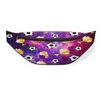 Sac banane Galaxy Trophée de football pour femmes, hommes, filles, garçons, enfants, galaxie, nébuleuse, sac banane pour voyage, sport, course à pied, couleur, M