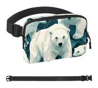 Sac banane géométrique Polar Bear 1555 pour homme et femme, sac banane pour voyage, marche, course, randonnée, cyclisme, multicolore, 4 x 23 x 15 cm, multicolore, 1.5x9.0x5.9in/4x23x15cm