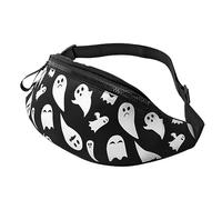 Sac banane gothique d'Halloween pour homme et femme - Ceinture réglable - Sac de poitrine décontracté pour voyage, sport, course à pied, randonnée, Noir , Taille unique