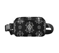 Sac banane gothique noir astrologique tarot tendance pour homme et femme résistant à l'eau, sac à bandoulière essentiel de voyage avec sangle réglable pour voyage, gym, travail, Tarot astrologique