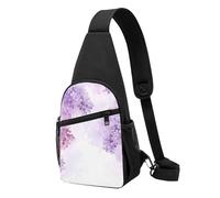 Sac banane gothique pour femme - Sac banane pour Halloween, randonnée, voyage, Encadrement de fleurs lilas, Taille unique