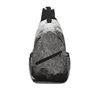 Sac banane gris avec motif pierres zen pour homme et femme
