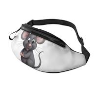 Sac banane gris rat pour femme et homme - Sac banane tendance - Petit sac banane d'extérieur