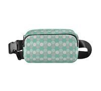 Sac banane hexagonal gris vert mignon pour homme et femme résistant à l'eau avec sangle réglable pour voyage, course à pied, randonnée, Hexagone gris-vert, 1 size