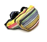 Sac banane Hippie Nepal, Multicolore / jaune, 12x20cm, Hippie