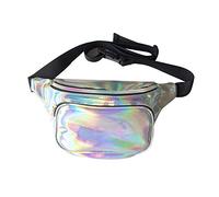 Sac banane holographique brillant, imperméable avec ceinture réglable, pour femmes, hommes, enfants, voyage, course, festival, fête