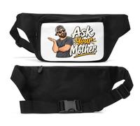 Sac banane homme avec confiant attitude gesture unisexe noir