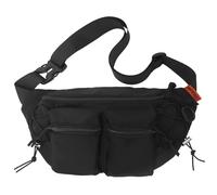 Sac Banane Homme Imperméable Sacoche Banane et Sangle Réglable,Unisexe Grande Capacité Sac Banane pour Homme Femme Voyage Randonnée Pochette Ceinture (Noir)
